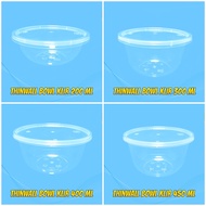 Thinwall BOWL KLIR 200ml/ 300ml 400ml/ 450ml/ 500ml Clear Lunch Box BOWL Food Container Bekas Makana