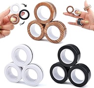 Cevioce 9Pcs Magnetic Rings Fidget Toys for Teens,Adults&Kids|Easter Basket Stuffers|ADHD Toy Pack A