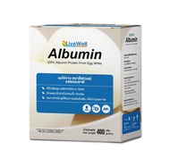 LiveWell Albumin Egg White Powder 400g. ลีฟเวลล์ ผงไข่ขาว 100% รสธรรมชาติ