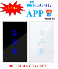 Công tắc điều khiển cửa cuốn bằng wifi điện thoại Mẫu mới có BLUETOOTH + sóng RF 433Mhz học lệnh thê
