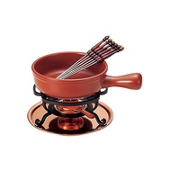 Shinko Metal Fondue Pan Tea 20cm Cheese Fondue Set T-200