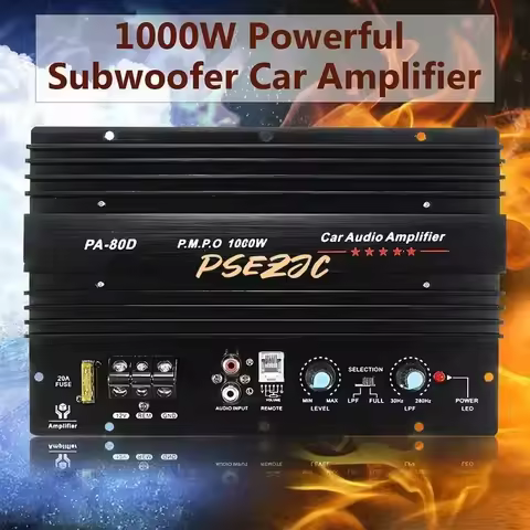 Car 10 Inch 12 Subwoofer Speakers Amplifier Motherboard 12V High-power Audio PA-80D Board 1000W
