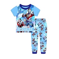 Caluby Good Quality 95% Cotton Short Sleeve Sleepwear Pyjamas/Pajamas For Kids – BLUE ULTRAMAN 026S