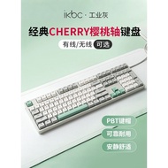 Ikbc Industrial Gray Bluetooth Wireless Mechanical Keyboard Gaming Retro Office Keyboard Cherry Axis