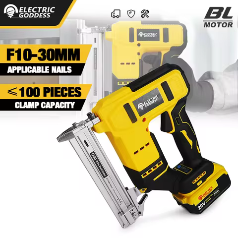 10-30mm Brushless Electric Nail Gun Depth Adjustment Nailer Stapler F10-F30 Furniture Staple Gun For