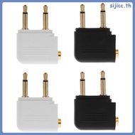 4Pcs Airplane Audio Jack Adapter Travel Ldpe Material Multi Color  sijicc