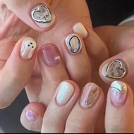 Cute Gel Nails Rabbit y2k Pink And White