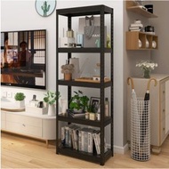 ONE - 鐵藝色彩 組合櫃 梳化邊櫃 戶外花架 書架 浴室置物櫃 【60x30x171cm】5層 黑色