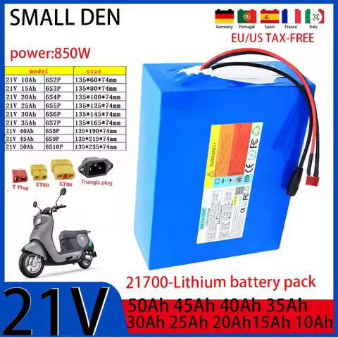 Lithium battery pack 21700 21V 10Ah 15Ah 20Ah 25Ah 30Ah 35Ah 40Ah 45Ah 50Ah 7S2P-10P 850W high-power