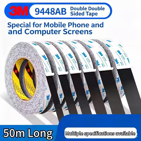 3M Black Double Sided Tape Adhesive 9448AB Strong High Viscosity Ultra-Thin Double-Sided Tape for Ph