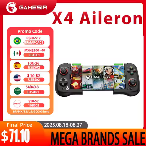 GameSir X4 Aileron Bluetooth Mobile Phone Gamepad Xbox Authorization Gaming Controller with Hall Eff