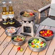 Pure Titanium Pan Outdoor Frying Pan Household Titanium Pan Pure Titanium Frying Pan Pure Titanium S