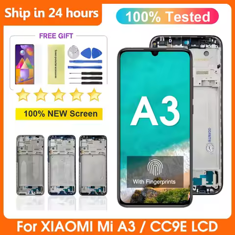AMOLED For Xiaomi Mi A3 CC9e LCD Display Touch Screen Digitizer Assembly Replacement For Xiaomi M190