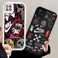 N106 Hp Silicone black white Casing for OPPO Reno A93 F17 4F Pro 4 Lite Case