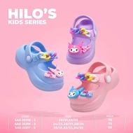 Rumahkaki - Sandal Anak Kuromi Tali Belakang Sandal Karet Hiasan Rantai Hilos 2321