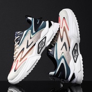 รองเท้าผ้าใบ รองเท้าผ้าใบผู้ชาย สีขาว พื้นหนา ลำลอง พ่อ ins tide รองเท้า   Sneakers men's white snea