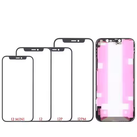 10Set Replacement For iPhone 11 12 13 15 16 Pro Max Front Screen Outer Glass Lens With OCA Film & Mi