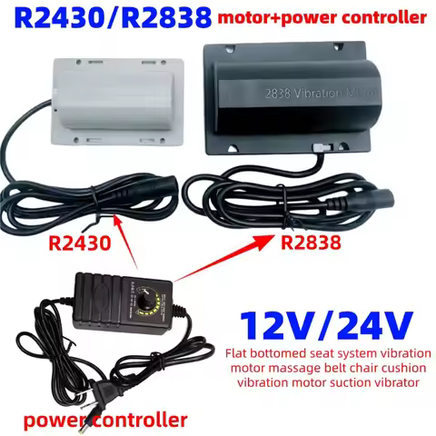 Flat bottomed vibration motor, vibration motor kit, power controller R2430/R2838 12V/24V、 Massager m