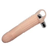 ✸∋Condom Vibrator-Extender Massage Cock Ring Sex-Toy Penis-Sleeve Delay-Ejaculation Reusable