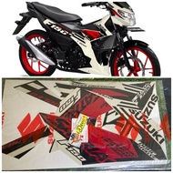 ▢ ﹊ ⊛ ⚘ ◄ Sgp Striping Sticker Decal Raider Fi Satria Fu Fi White Ivory 2020 2022