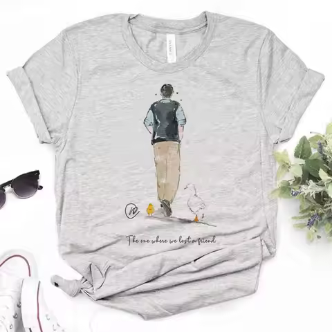 Friends Tv Chandler Bing t-shirts women summer harajuku designer t-shirts girl anime streetwear mang