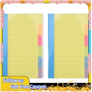 【D&F】Sticky Notes Divider Sticky Notes Tabs ,Tabbed Self-Stick Lined Bright Colors Notepad, 4X6Inch,