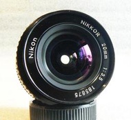 【悠悠山河】完美同新品 Nikon Nikkor 20mm F3.5 AI版 優質超廣 玫瑰金膜 鏡片無刮傷無霉無霧無塵
