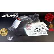 SWORKZ S35-4E - Pre Cut Falcon ST4 clean Body shell for EP Buggy SW258001CE