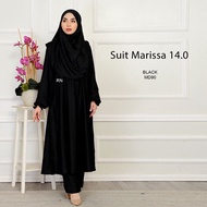 Muslimah Suit MARISSA 14.0 - Jubah Seluar Umrah Haji Wanita Hitam Putih dark purple dark Blue Nursin