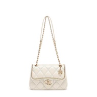 CK & WQ โซ่ถักกระเป๋าสตรีกระเป๋าสะพายข้างสะพายไหล่ของผู้หญิงย้อนยุคที่สง่างาม