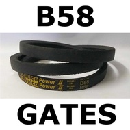ORIGINAL GATES VBELT B58 -------------------------------------- GATE V BELT V-BELTS V-BELT B 58 B-58