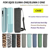 For IQOS Iluma i one protective case - Canvas material With anti-drop functions PU Leopard Print Fas