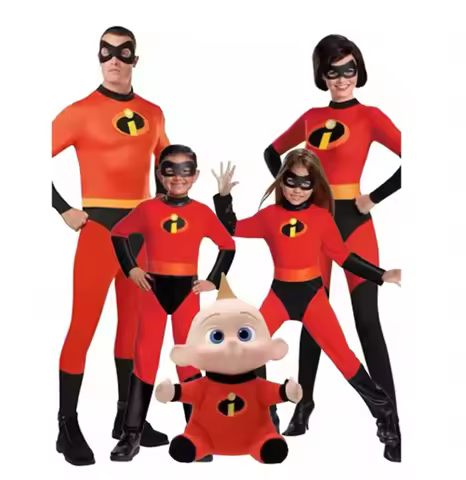 Mr Mrs Incredibles Cosplay Elastigirl Hulk Spider Family Adult Suit Jumpsuit Bodysuit Halloween Cost