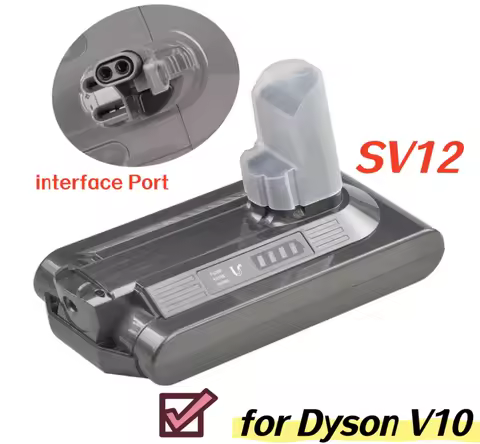 25.2V 6000mAh Battery for Dyson V10 SV12 Absolute Animal Motorhead Fluffy Extra Cyclone Cordless Vac