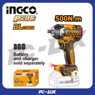 INGCO บล็อคกระแทกไร้สาย 20V 500Nm ไม่รวมแบตและที่ชาร์จ CIWLI20501