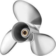 VQPROPs 16 x 20 Pitch Replace OEM# 990C0-00810-20P Stainless Steel Outboard Boat Propeller for Suzuk
