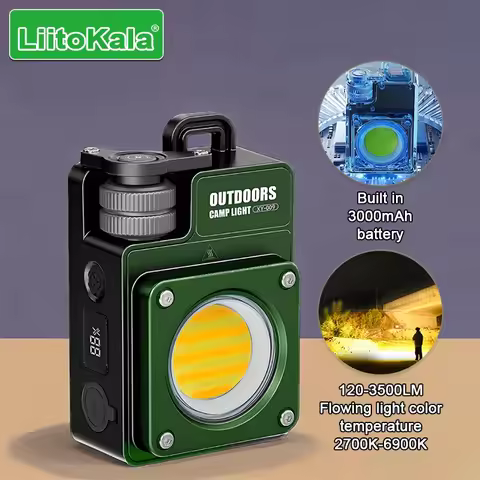 LiitoKala new keychain light 120-3500LM rechargeable flashlight multifunctional portable 3000mAh bat