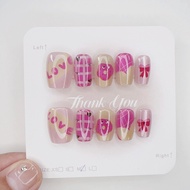 Cat Eye Handmade  Press on Nails 10PCS  Fake Nails with Glue Sticker T089