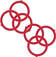 6/Pack Upgraded Silicone Material Canister Flush Valve Toilet Gasket Replacement Parts for K-GP1059291, Flush Valve Seal for Kohler, Easy to Install and Uninstall,Red