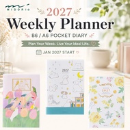 Midori Pocket Diary 2027 - Weekly Planner in Various Designs (B6/A6)