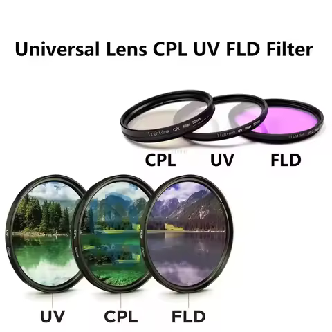 Universal Lens Filter CPL UV FLD Filter Lens Protector 52MM 58MM 67MM for Smartphone Iphone Canon Ni