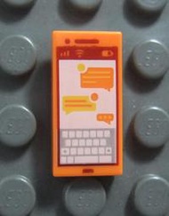 【積木2010】樂高 LEGO 橘色 手機 3069bpb0864 / 印刷 磚片 Tile 60336 60337