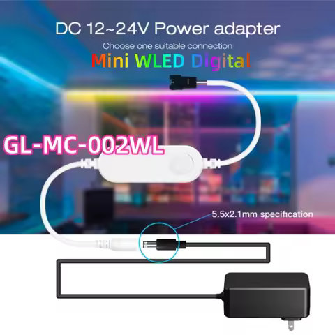 GL-MC-002WL WLED ESP32 Mini LED Controller DC12-24V RGB IC Digital With Mic Sound Mode Dynamic WS281