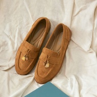 Minx รุ่น Toby kids รองเท้าโลฟเฟอร์หนังกลับ พื้นนุ่ม ประดับชาร์ม brunch paws สุดคิ้วท์