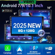 (Android15 Carplay &Android Auto) 7"/9"/10.1"Inch Android Player Car Radio GPS 2 Din Android Auto Ca