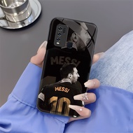 Messi Football Tempered glass case vivo Y15 S,Y17,Y19,vivo Y20,Y50,vivo Y72 5G Premium glass case