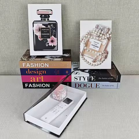 Fashion Perfume Girl Luxury Decoration Books Storage Box Home Living Room Coffee Table Decoration Pr