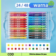 24/48 Colors Waterbased Crayon Good Crayon Washable Non Toxic Water Soluble Crayon Pastel Oil Crayon
