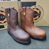 Guzzi 831 Safety Shoes High Cut boot Brown Maroon Sirim Dosh approved