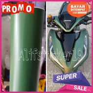 HIJAU Army Green Doff Scotch Sticker Glossy Green Motorcycle Scotch Sticker Army Camouflage Sticker